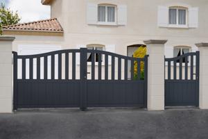 Gartentür aus aluminium 1m MEIJE H.140cm grau 11
