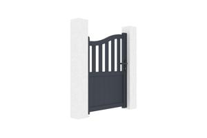 Gartentür aus aluminium 1m MEIJE H.140cm grau 9
