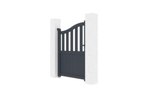 Gartentür aus aluminium 1m MEIJE H.140cm grau 8