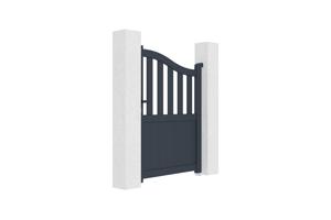 Gartentür aus aluminium 1m MEIJE H.140cm grau 4