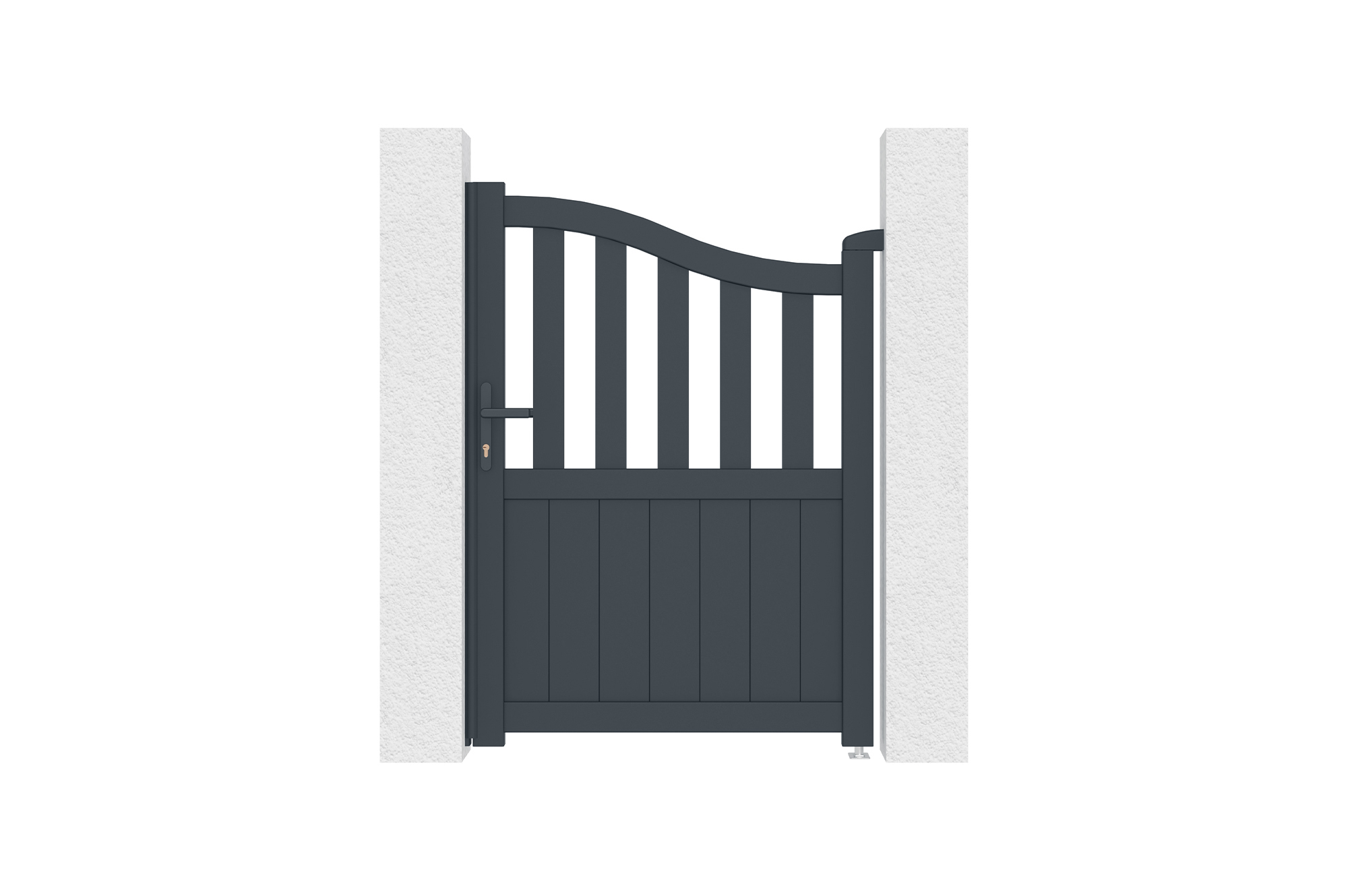 Gate adjustable in width 1m MEIJE H.140cm gray aluminum 2