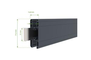 Gartentür aus aluminium 1m MEIJE H.140cm grau 14