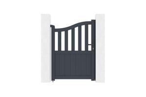 Gartentür aus aluminium 1m MEIJE H.140cm grau 7
