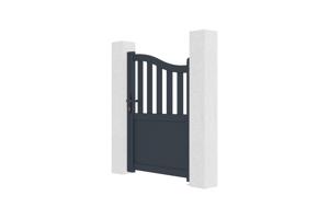 Gartentür aus aluminium 1m MEIJE H.140cm grau 5