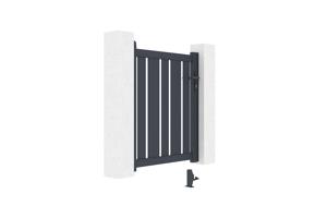 Portillon 1m VEYMONT H.120cm gris + 2 poteaux EIFEL H.166cm gris 8