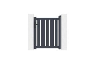 Side gate 1m VEYMONT H.120cm grey aluminium main image