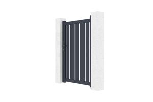 Sliding gate kit 4m VEYMONT H.160cm + side gate 1m VEYMONT H.1,6m grey 16