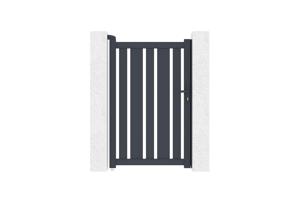 Sliding gate kit 4m VEYMONT H.160cm + side gate 1m VEYMONT H.1,6m grey 19