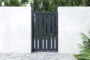 Sliding gate kit 4m VEYMONT H.160cm + side gate 1m VEYMONT H.1,6m grey 18