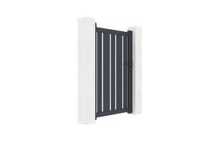 Sliding gate kit 4m VEYMONT H.160cm + side gate 1m VEYMONT H.1,6m grey 20