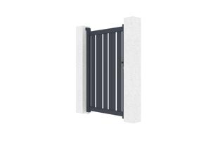 Sliding gate kit 4m VEYMONT H.160cm + side gate 1m VEYMONT H.1,6m grey 21