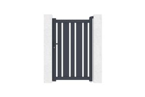 Side gate 1m VEYMONT H.160cm grey aluminium main image