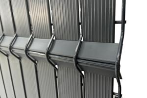 PVC fence slats for rigid panels 2m CINTO H.190cm grey 4