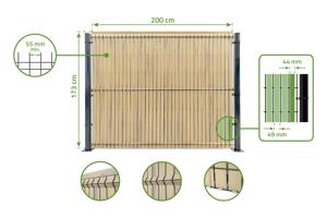 Kit de ripas blackout em PVC rígido CINTO C.2m x A.170cm bege 8
