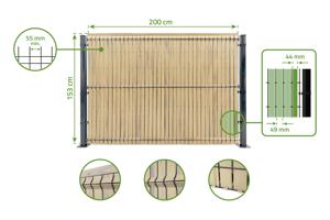 CINTO komplet za zamračivanje od tvrdog PVC-a D.2 m x V. 150 cm bež boje 8