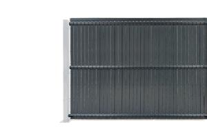 Set van verduisterende lamellen van stijf PVC CINTO L.8m x H.150cm grijs 2