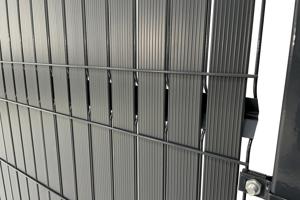 Set van verduisterende lamellen van stijf PVC CINTO L.8m x H.150cm grijs 6