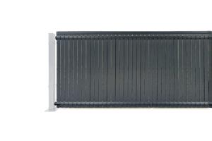 Mörkläggningslameller i PVC CINTO L.4m x H.100cm grå 2
