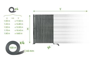 BALDO zatemňovací lišty 400mX46mm PVC role Šedá 11