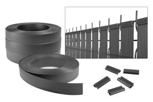 Chain link fence privacy slats 400m BALDO W.46mm grey main image