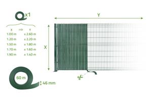 Kit de lamas opacas flexibles de PVC verde BALDO de 60 m x 4,6 cm 11