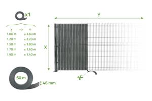 Cintas de ocultación para valla 60m BALDO An.46mm gris 11