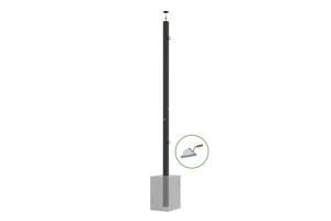 Ocelová brána 1m NALI ARLBERG V.180cm Matná černá + 2 DARIO ocelové sloupky 12