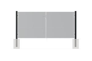 Set of 2 DARIO iron posts, 8x8cm, H.190cm, matte black 3