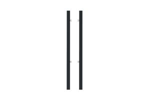 Set of 2 DARIO iron posts, 8x8cm, H.190cm, matte black 7