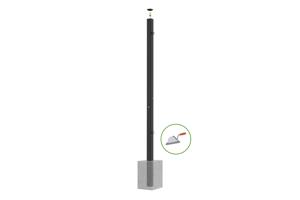 3,5M NALI stål svingport H.200cm + 2 stålstolper 11