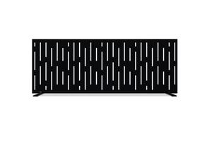 Set mit 3 Dekorplatten ARLBERG Schwarz H.160cm Vollmuster 7