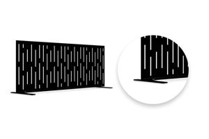 Set mit 3 Dekorplatten ARLBERG Schwarz H.160cm Vollmuster 8