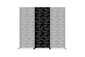 Set mit 3 Dekorplatten ARLBERG Schwarz H.160cm Vollmuster 9