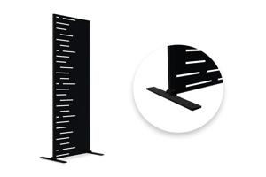 Set of 3 decorative panels ARLBERG black H.160cm patterns on the left 2