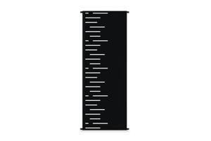 Set of 3 decorative panels ARLBERG black H.160cm patterns on the left 4