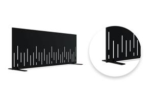 Set of 3 decorative panels ARLBERG black H.160cm patterns on the left 8