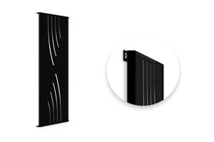 Set of 2 decorative panels VELETA black H.160cm full pattern 5