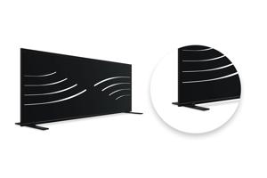Set of 2 decorative panels VELETA black H.160cm full pattern 8