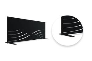 Set of 2 decorative panels VELETA black H.160cm patterns on the left 8