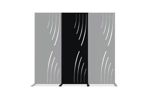 Zwart VELETA decoratief paneel H.160cm rechterzijde patronen 9