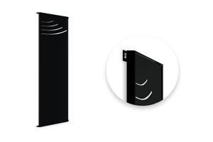 Svart VELETA dekorativ panel H.160cm mönster på ovansidan 5