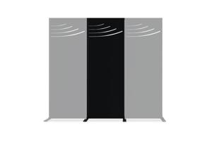 Svart VELETA dekorativ panel H.160cm mönster på ovansidan 9