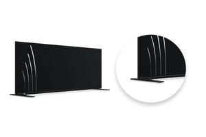 Svart VELETA dekorativ panel H.160cm mönster på ovansidan 8
