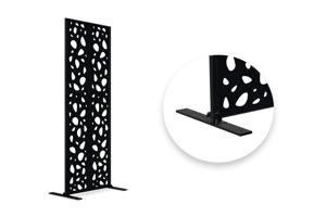 Set of 2 decorative panels SUNNY black H.160cm patterns on the sides 2