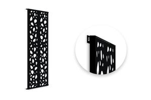 Set of 2 decorative panels SUNNY black H.160cm patterns on the sides 5