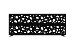 Set of 2 decorative panels SUNNY black H.160cm patterns on the sides 7