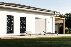 Set of 2 decorative panels SUNNY black H.160cm patterns on the sides 6