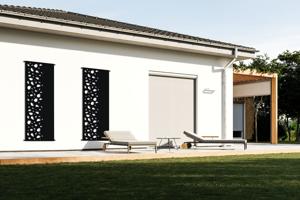 Set of 2 decorative panels SUNNY black H.160cm patterns on the left 6