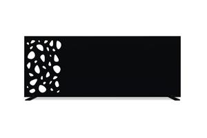 Set of 3 decorative panels SUNNY black H.160cm patterns on the top 7