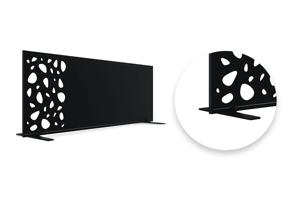 Set of 3 decorative panels SUNNY black H.160cm patterns on the top 8
